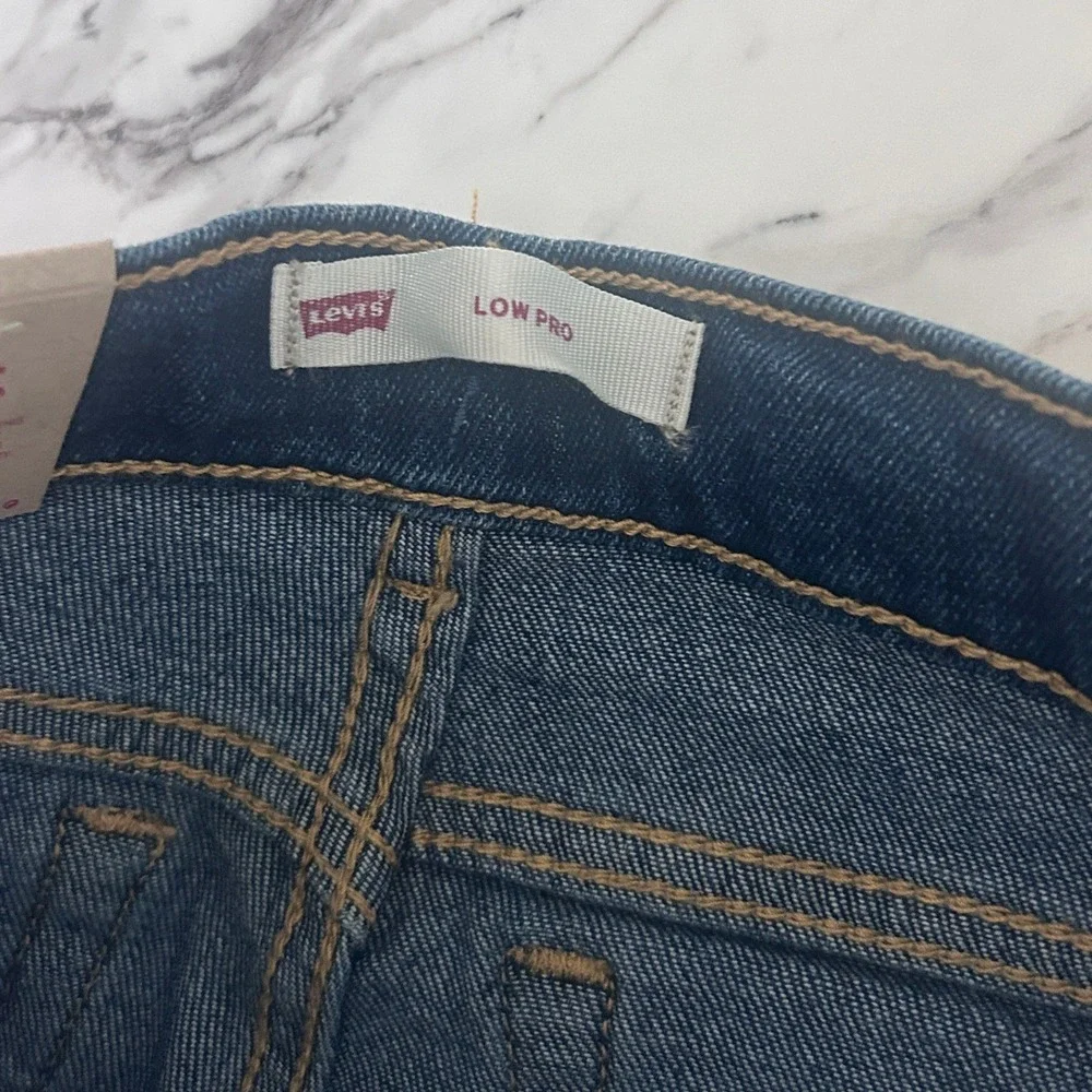 Levis Girls Low Pro‎ Relaxed Fit Mid Rise Stretch Jeans Blue Size 10 Reg NEW
